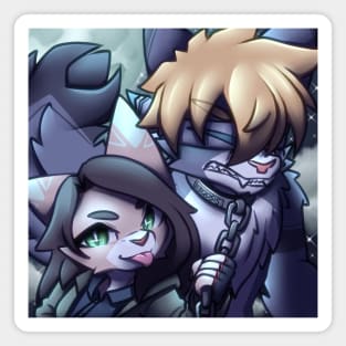 Hunter and Werecat Magnet